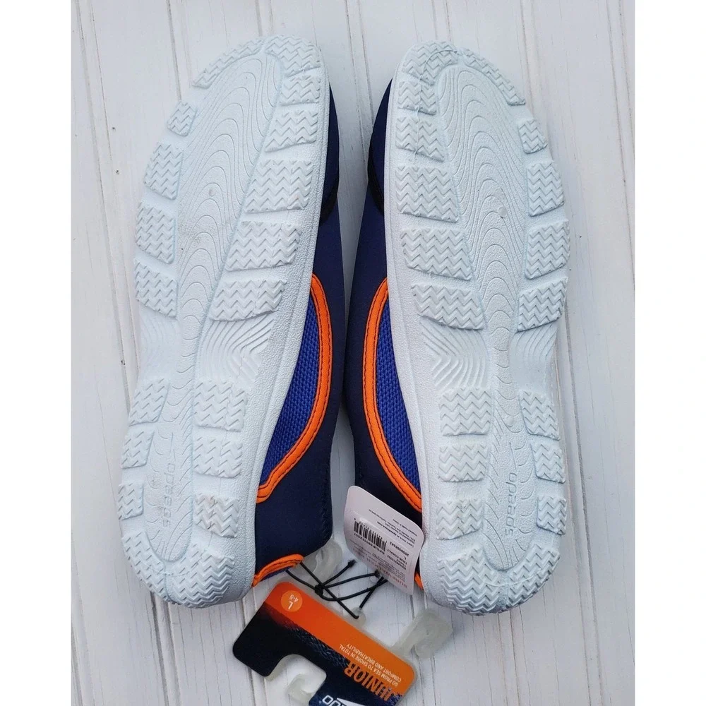 SPEEDO Junior Kids Water Shoes Large 4-5 Surf‎ Walker Pro NEW Blue White Orange